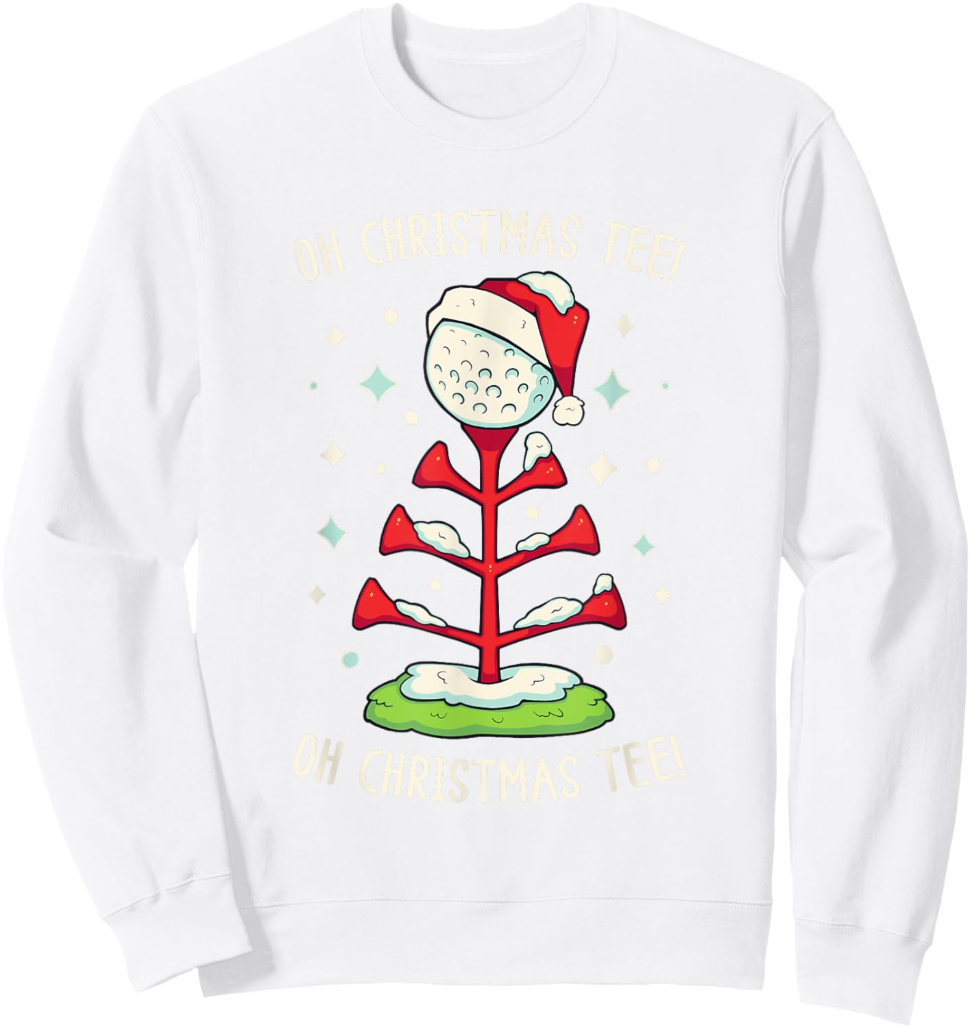 Funny Golf Christmas Shirt Oh Christmas Funny Pun Golf Sweatshirt - Sweatshirt | White