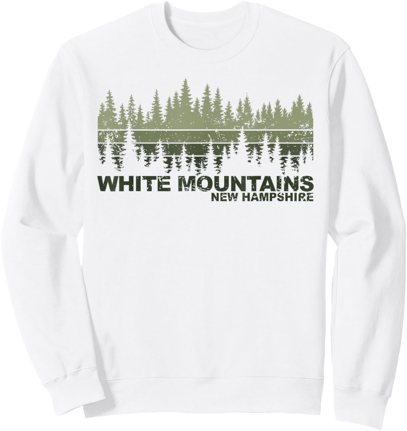 White Mountains New Hampshire Sweatshirt - Sweatshirt | White