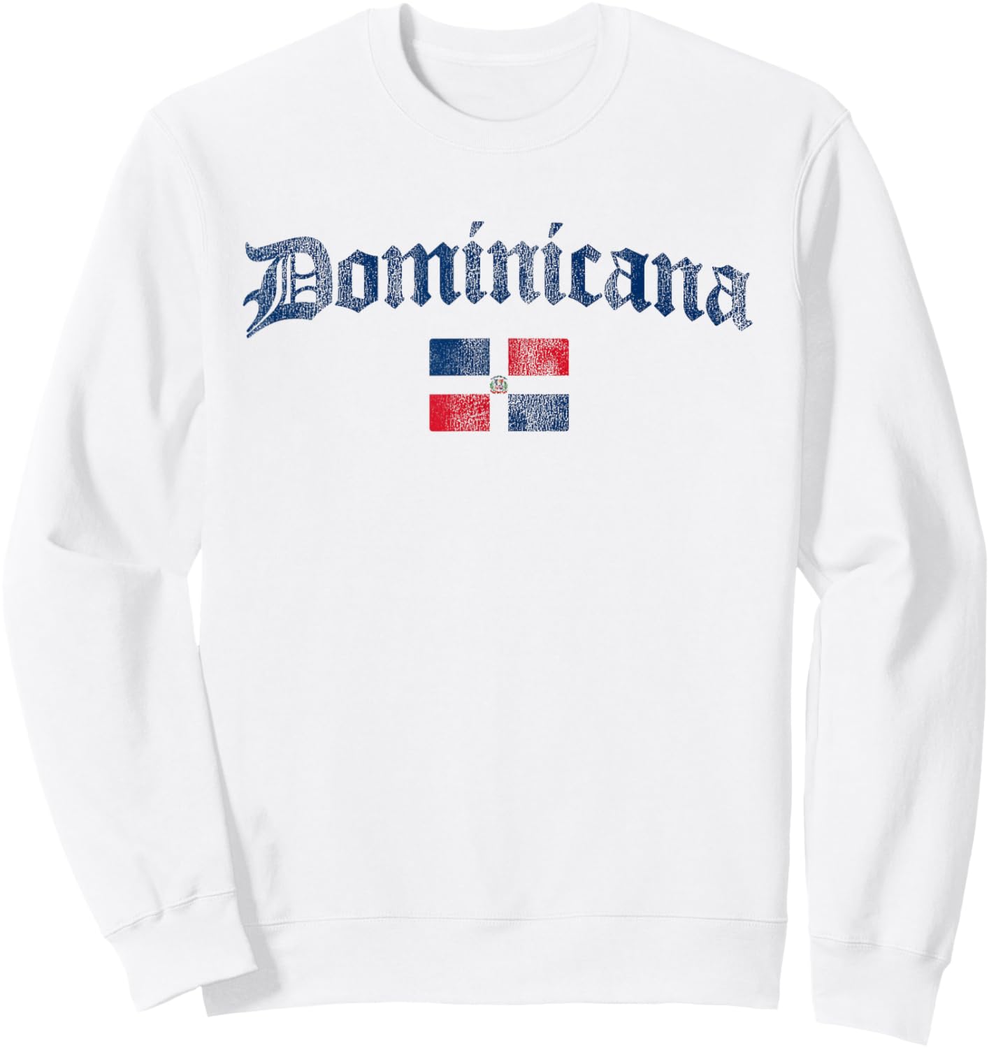 Retro Dominicana Dominican Republic Flag Women Girls Sweatshirt - Sweatshirt | White