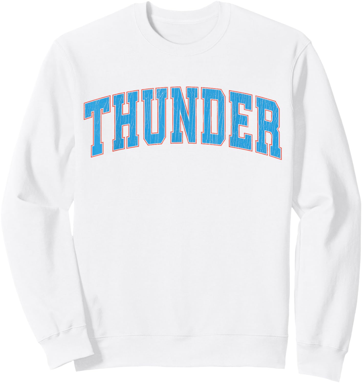 Thunder Vintage Athletic Blue Sports Design Style Men Women Sweatshirt - Sweatshirt | White