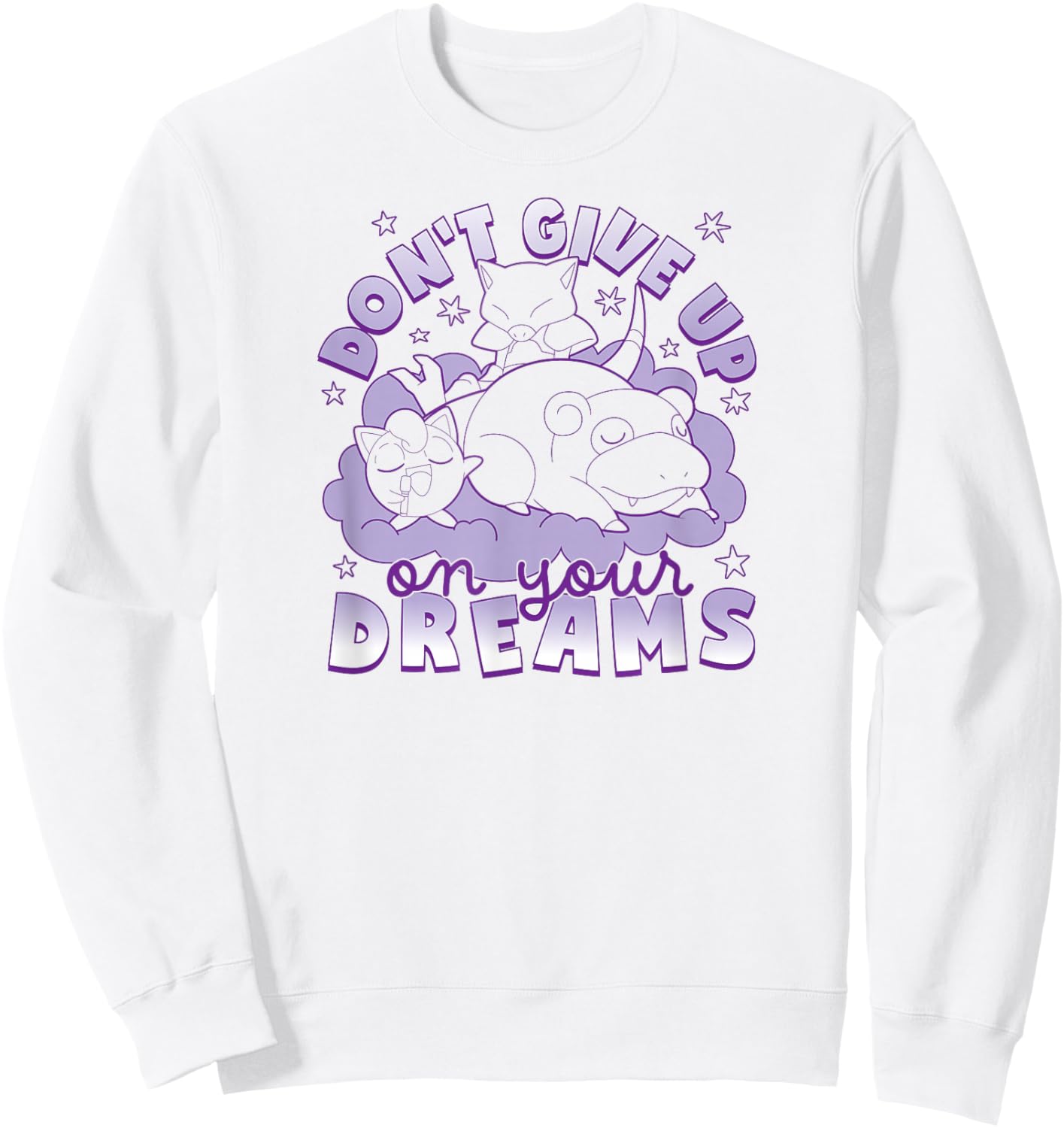 Pokémon - Jigglypuff Abra Slowpoke Psychic Type Dreams Sweatshirt - Sweatshirt | White