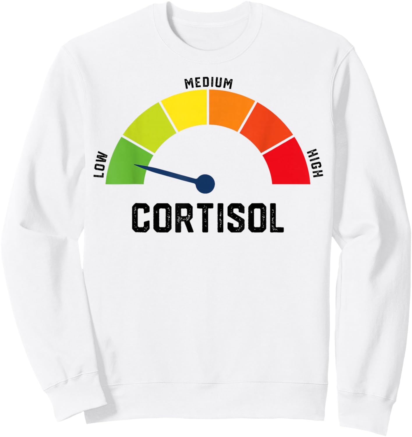 Low Cortisol V Meme Sweatshirt - Sweatshirt | White