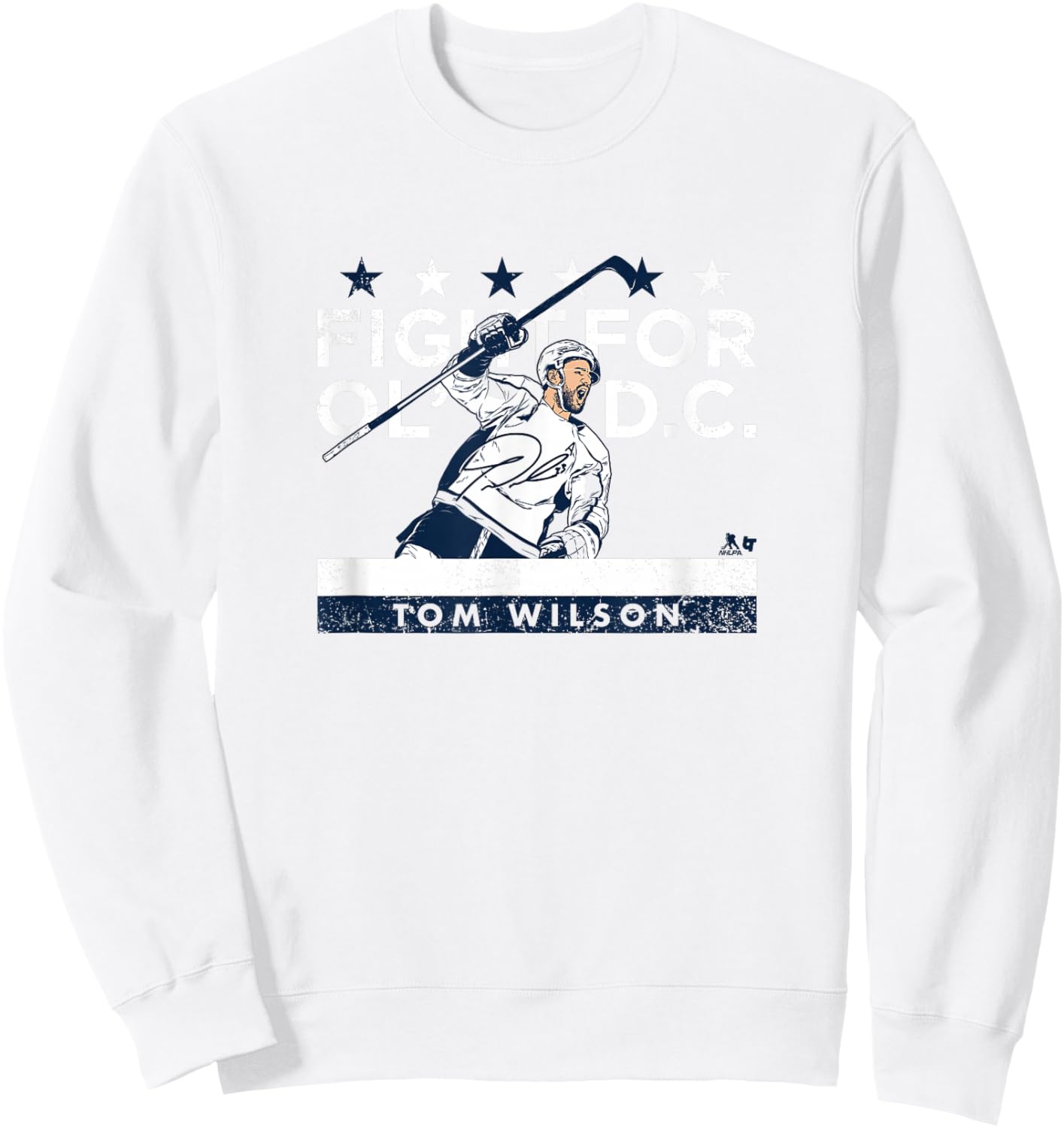Tom Wilson - Fight for Old DC - Washington Hockey Sweatshirt - Sweatshirt | White