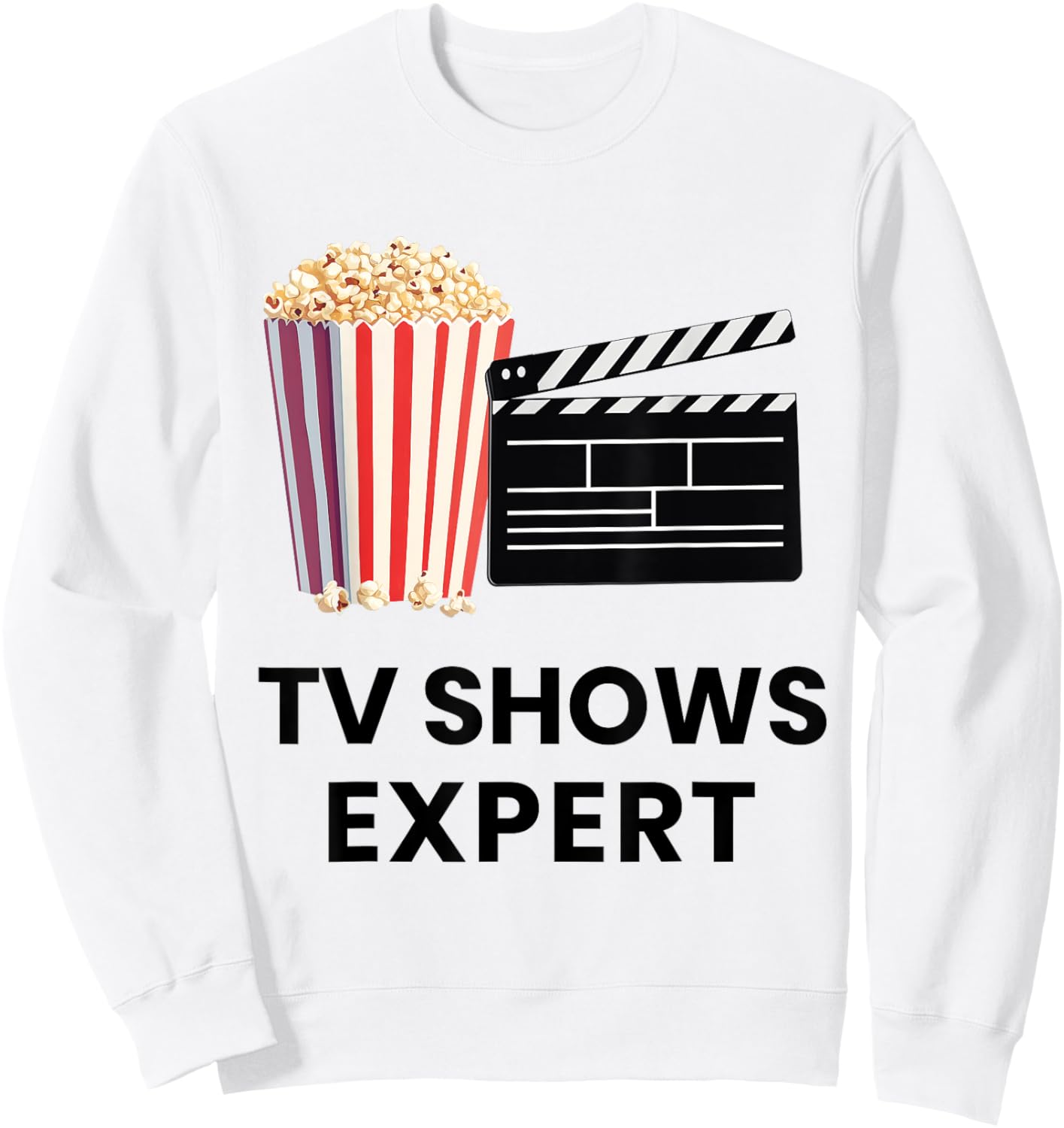 Funny Gift TV Shows Expert Sweatshirt - Sweatshirt | White