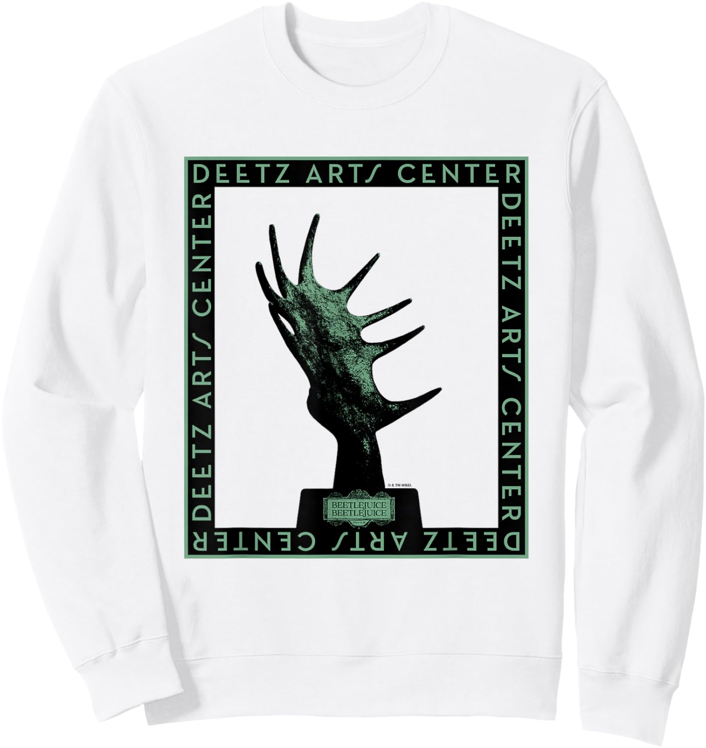 Beetlejuice Beetlejuice Deetz Arts Center Poster Sweatshirt - Sweatshirt | White