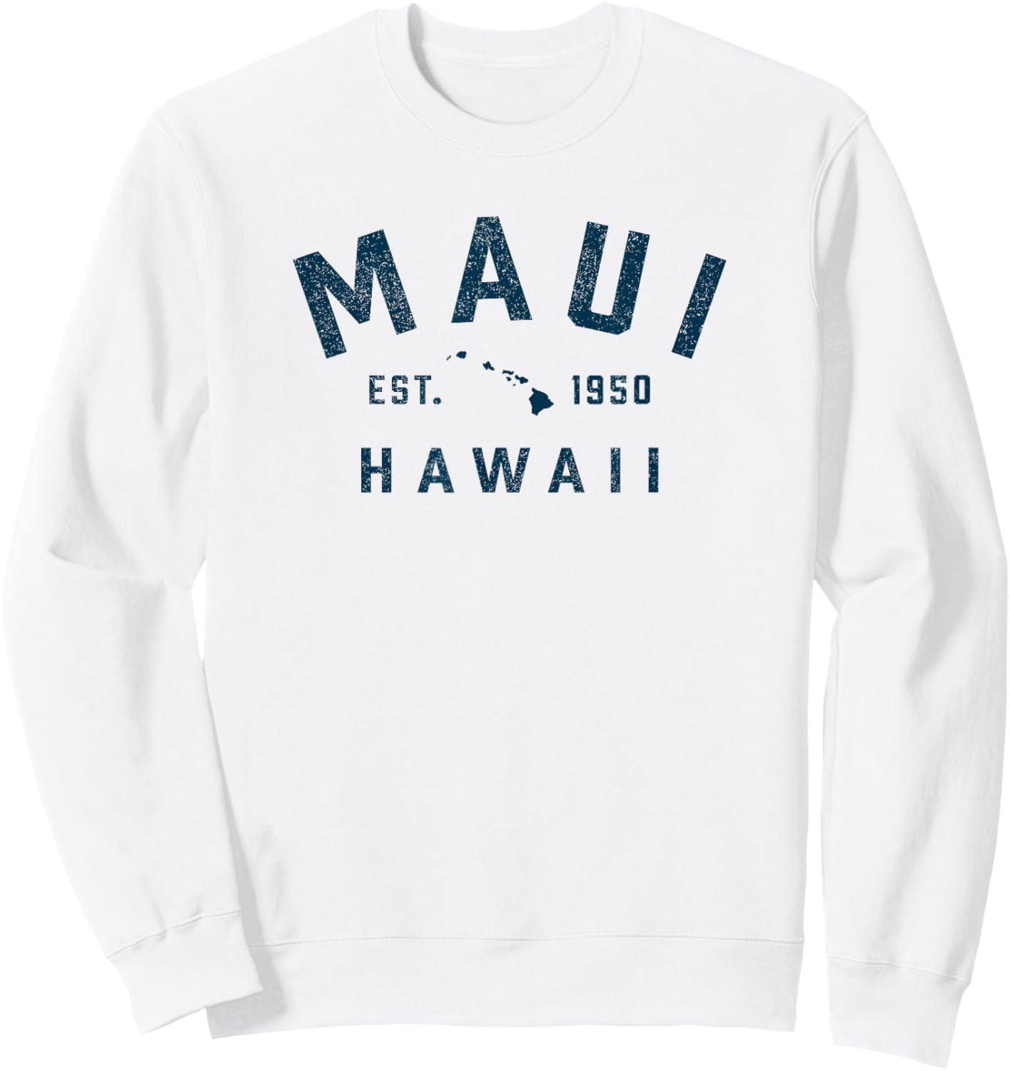 Vintage Maui Hawaii Souvenir Retro Preppy Throwback Hawaiian Sweatshirt - Sweatshirt | White