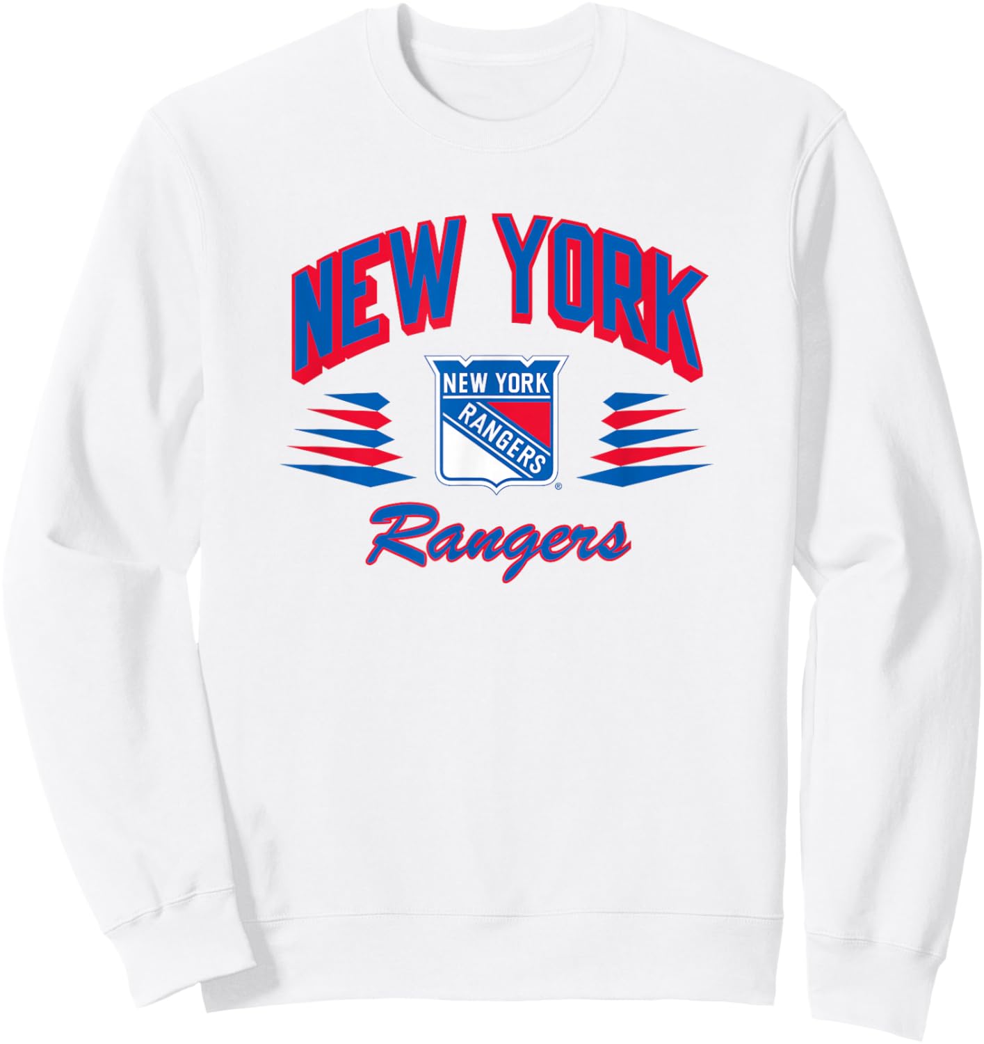 New York Rangers Retro Diamond Gray Officially Licensed Sweatshirt - Sweatshirt | White