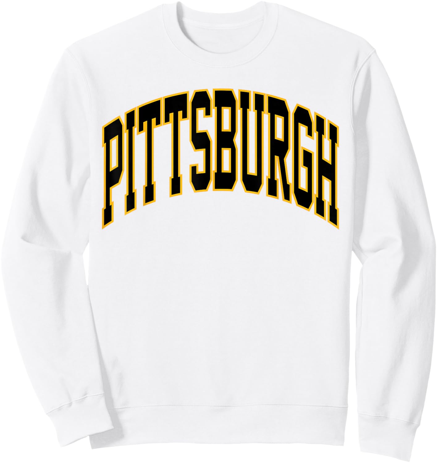 Retro Pittsburgh Throwback Classic Pittsburgh Black Gold Sweatshirt - Sweatshirt | White