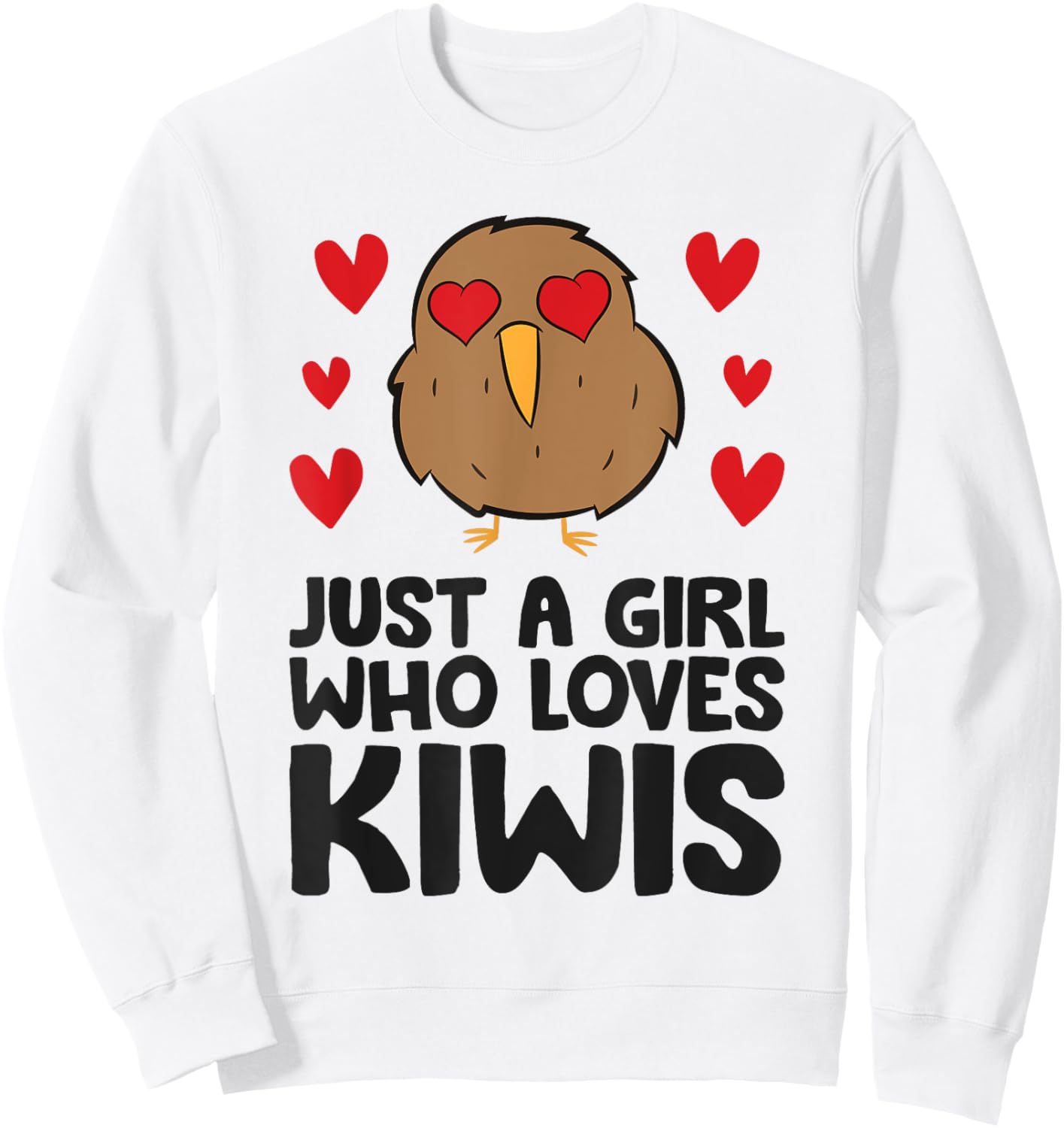 Just A Girl Who Loves Kiwis Cute Kiwi Bird Sweatshirt - Sweatshirt | White