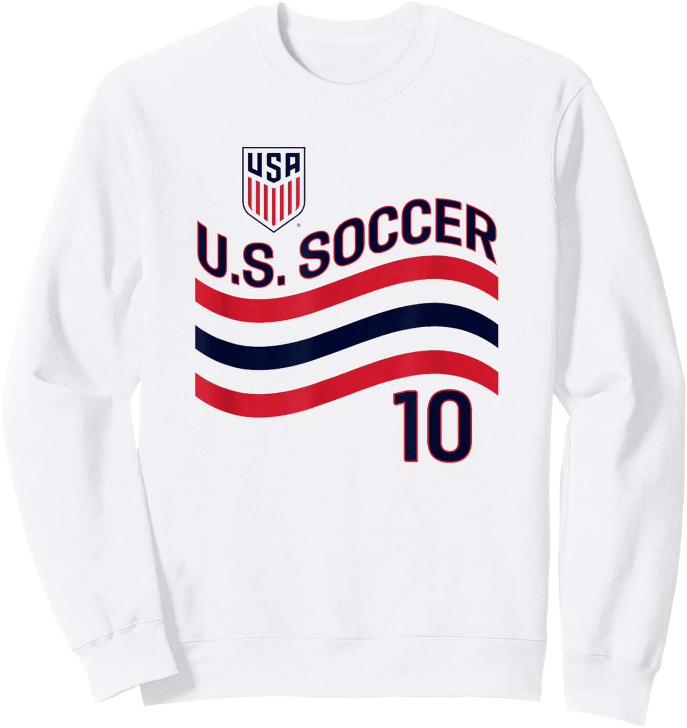 Christian Pulisic 10 White USMNT Officially Licensed Sweatshirt - Sweatshirt | White