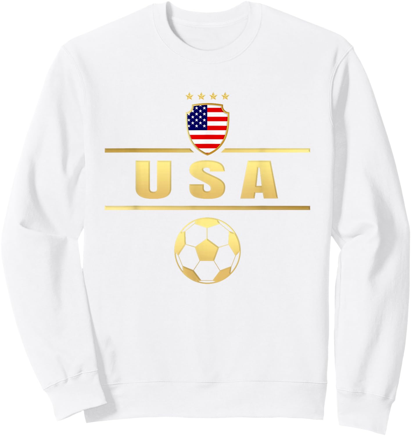 American Flag Soccer Shirt Women's Soccer Girls Soccer Sweatshirt - Sweatshirt | White