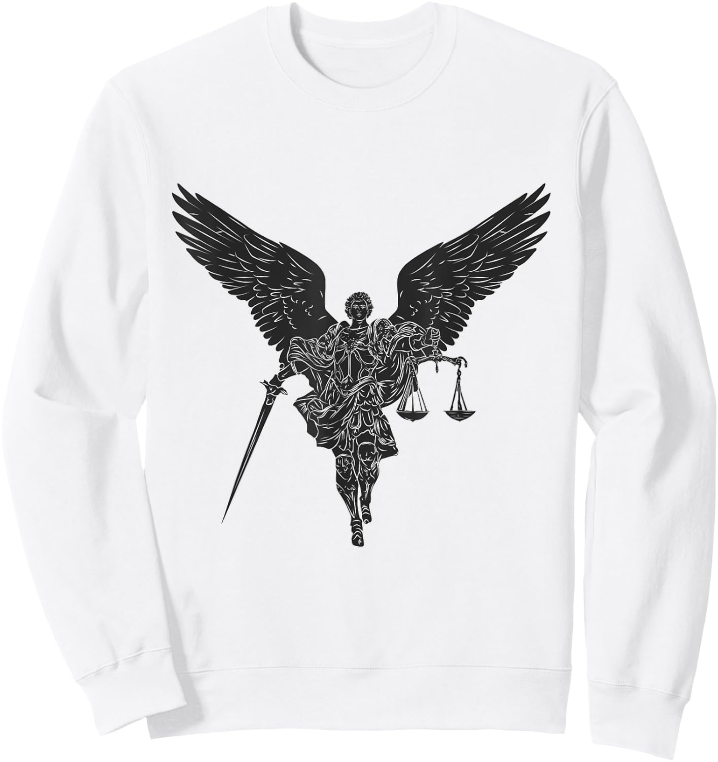 St Michael the archangel warrior of justice. Christian faith Sweatshirt - Sweatshirt | White