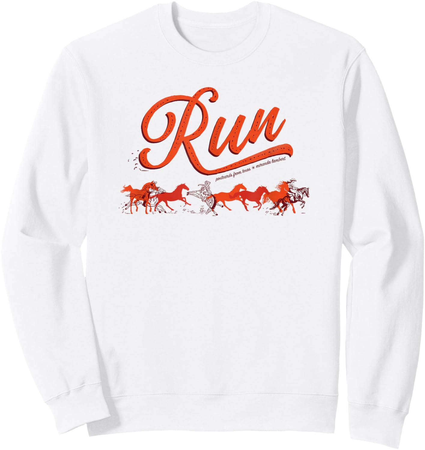 Miranda Lambert Run Postcards From Texas Sweatshirt - Sweatshirt | White