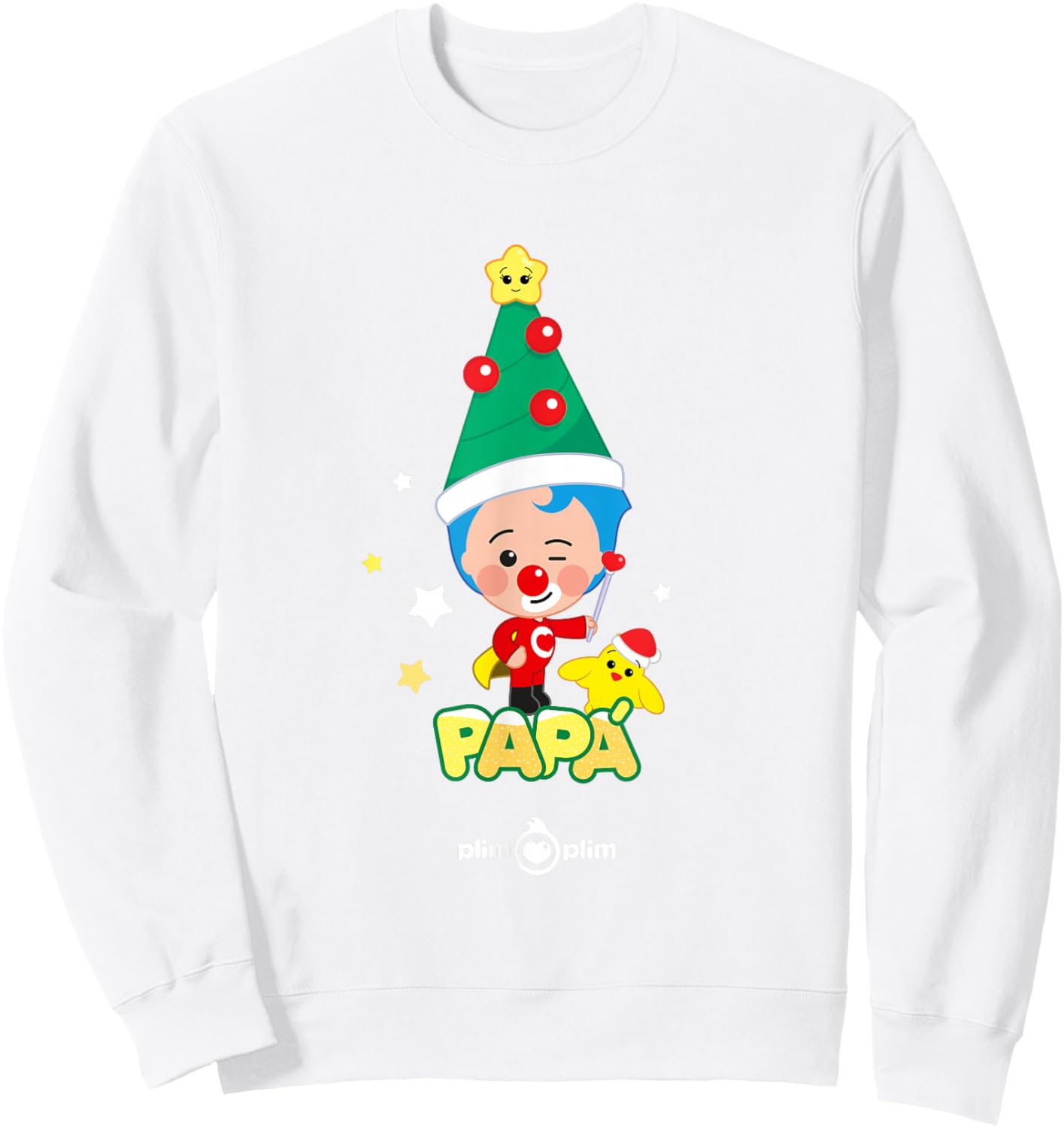 Plim Plim Festive Family – Mom Dad Baby Holiday Sweatshirt - Sweatshirt | White