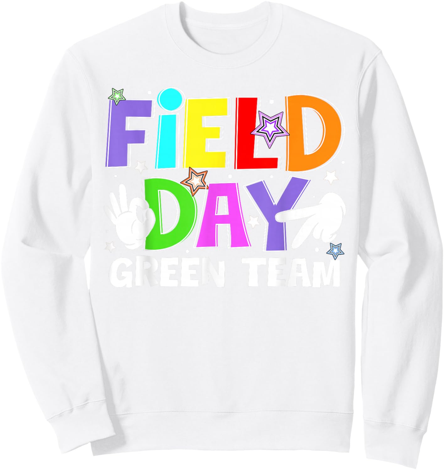 Field Day Green Team Let The Games Begin Six Seven Meme Sweatshirt - Sweatshirt | White