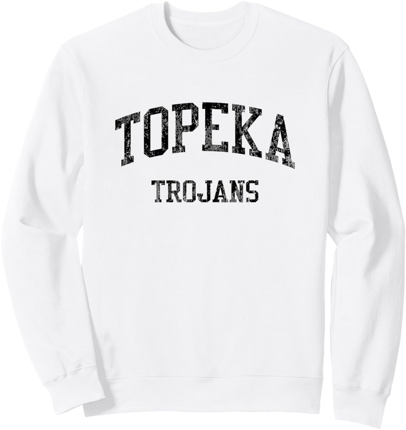Topeka High School HS Topeka KS Vintage Sports Sweatshirt - Sweatshirt | White