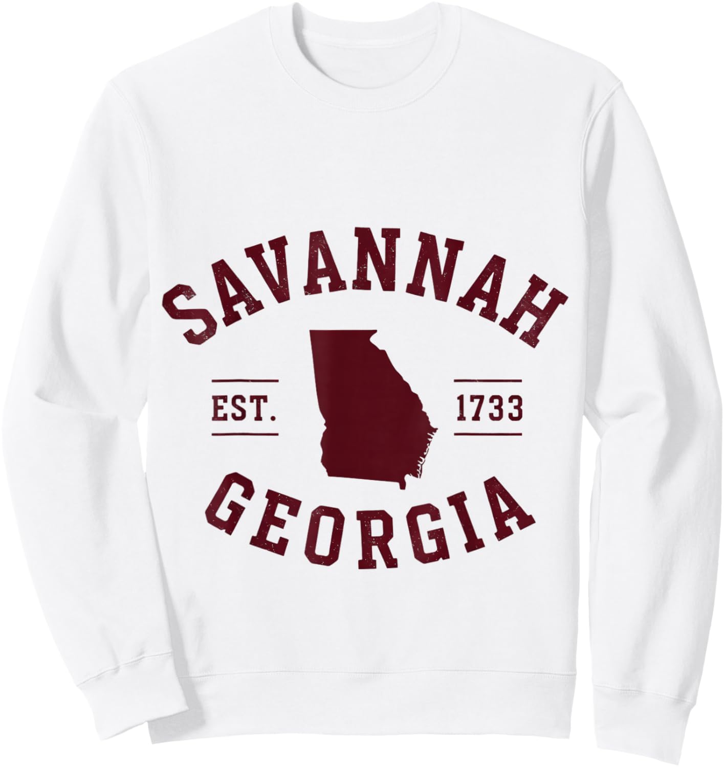 Savannah Georgia Est 1733 Vintage City Sweatshirt - Sweatshirt | White