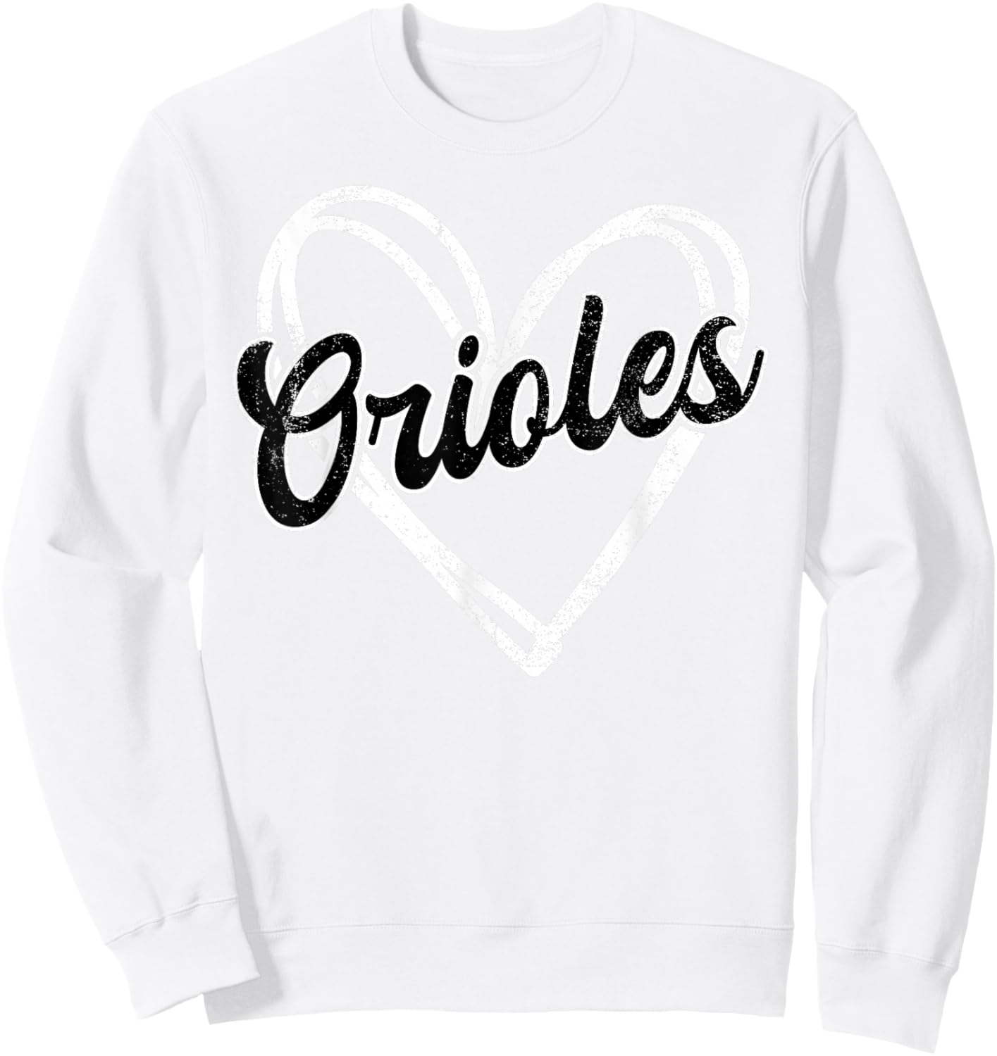 Oriole Name Retro Vintage Heart Gift Women Boy Girl Sweatshirt - Sweatshirt | White
