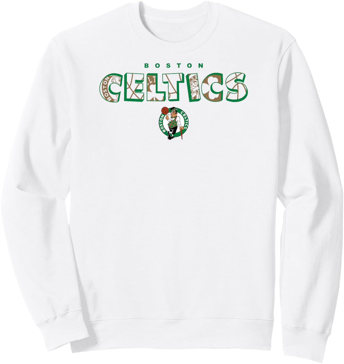 NBA - Boston Celtics Logo Knockout Weiß Sweatshirt - Sweatshirt | White