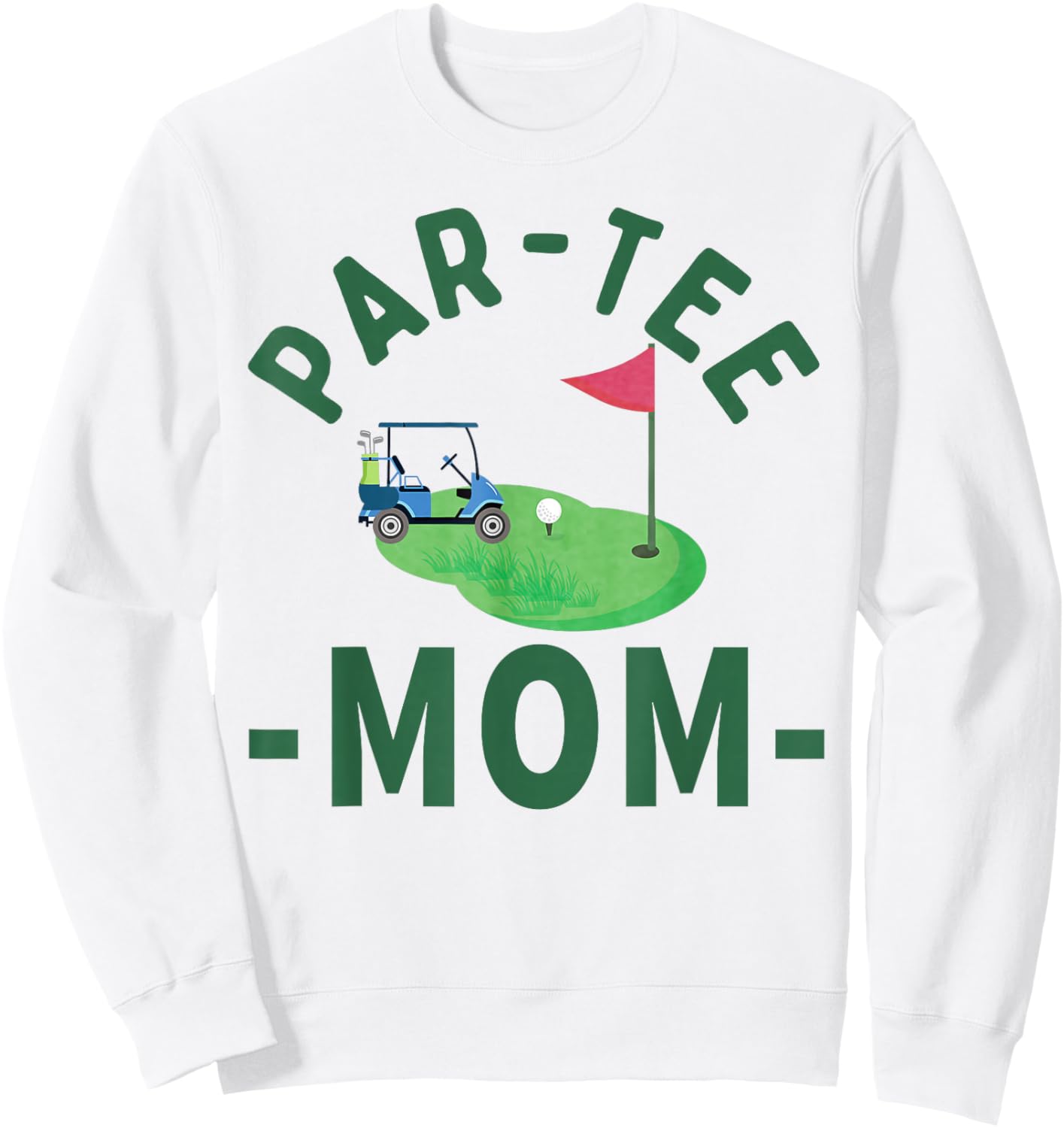 The Par Mom Hole in One Golf Parents Matching Family Sweatshirt - Sweatshirt | White