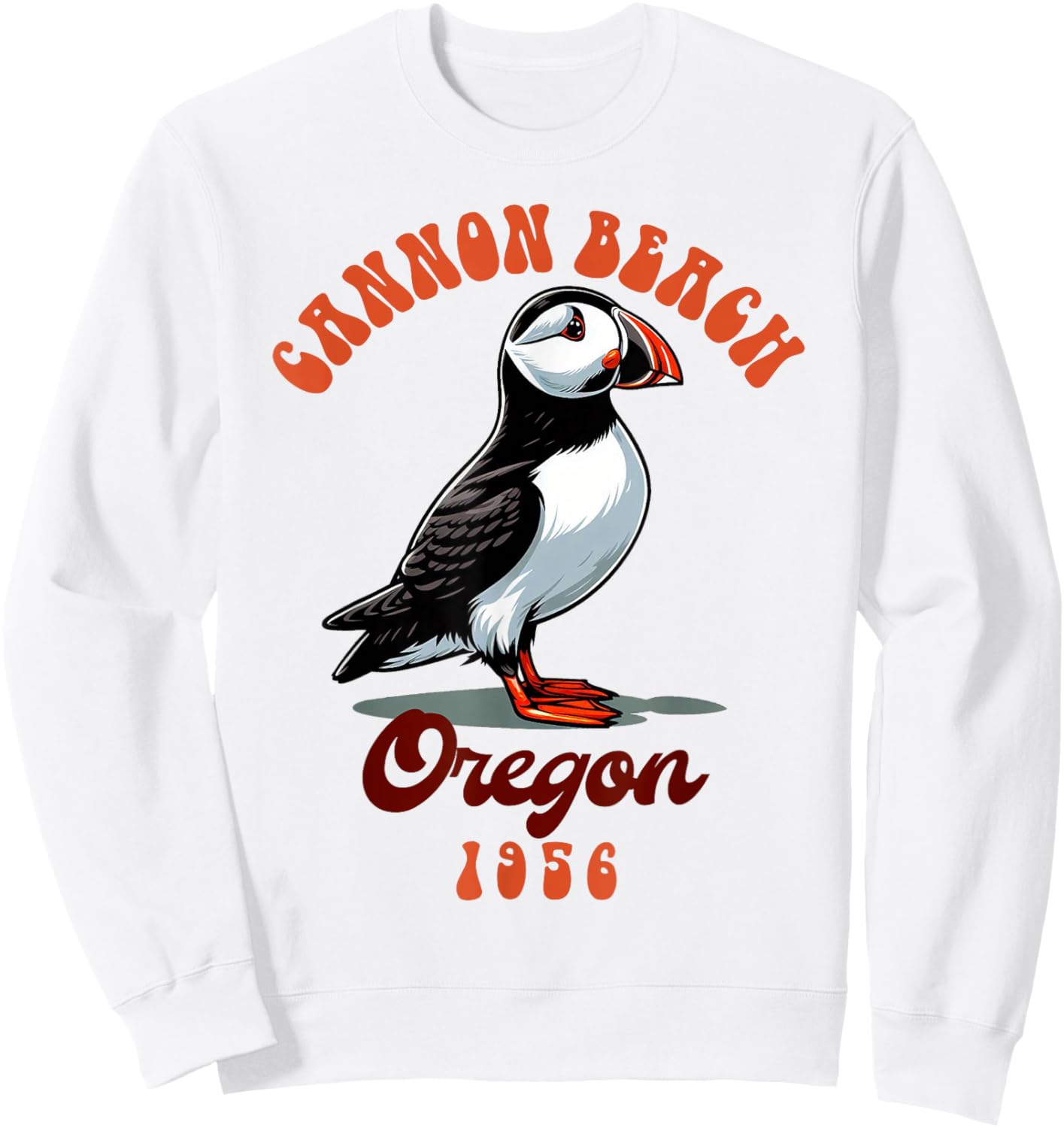 Cannon Beach Travel Trip Tufted Puffin Cannon Beach Oregon Men Women Sweatshirt - Sweatshirt | White
