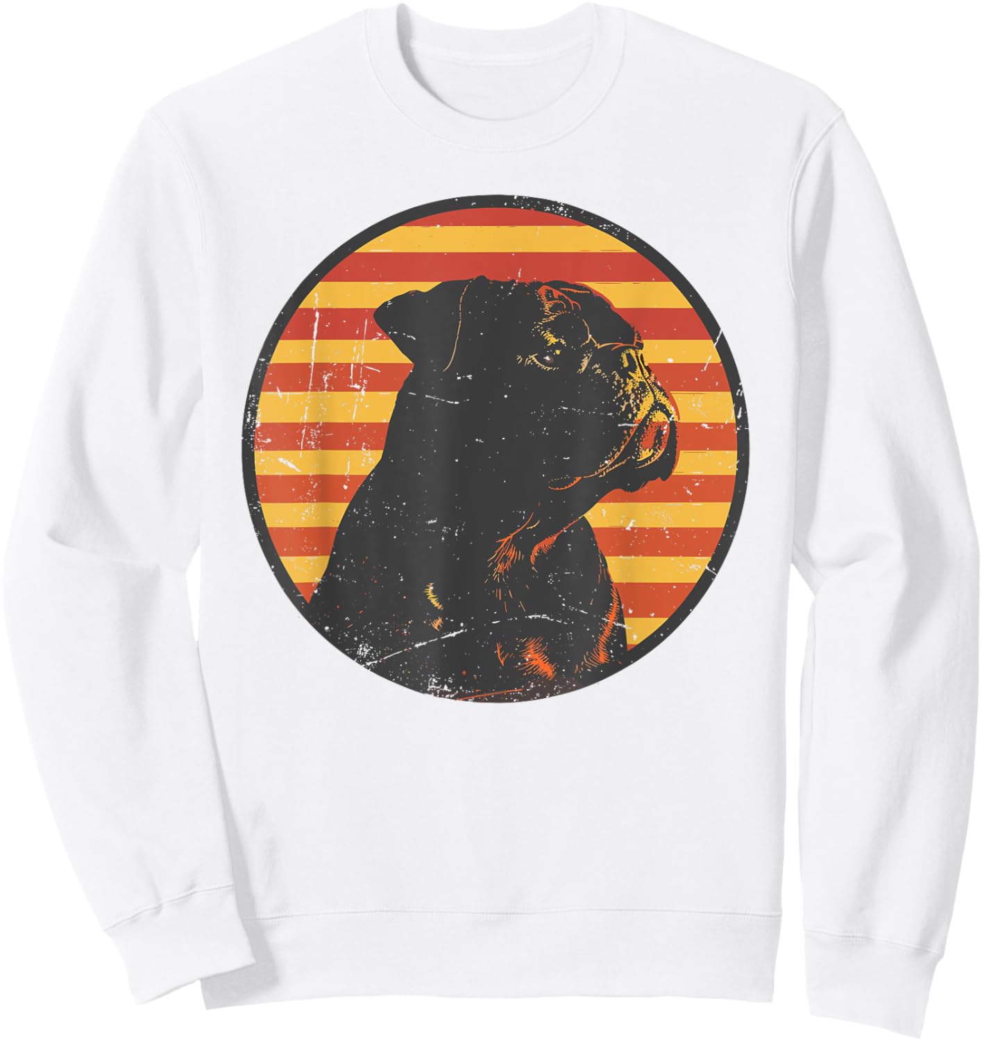 Retro Boxer Dog Lovers Gift Vintage Boxer Owner Men Women Sweatshirt - Sweatshirt | White
