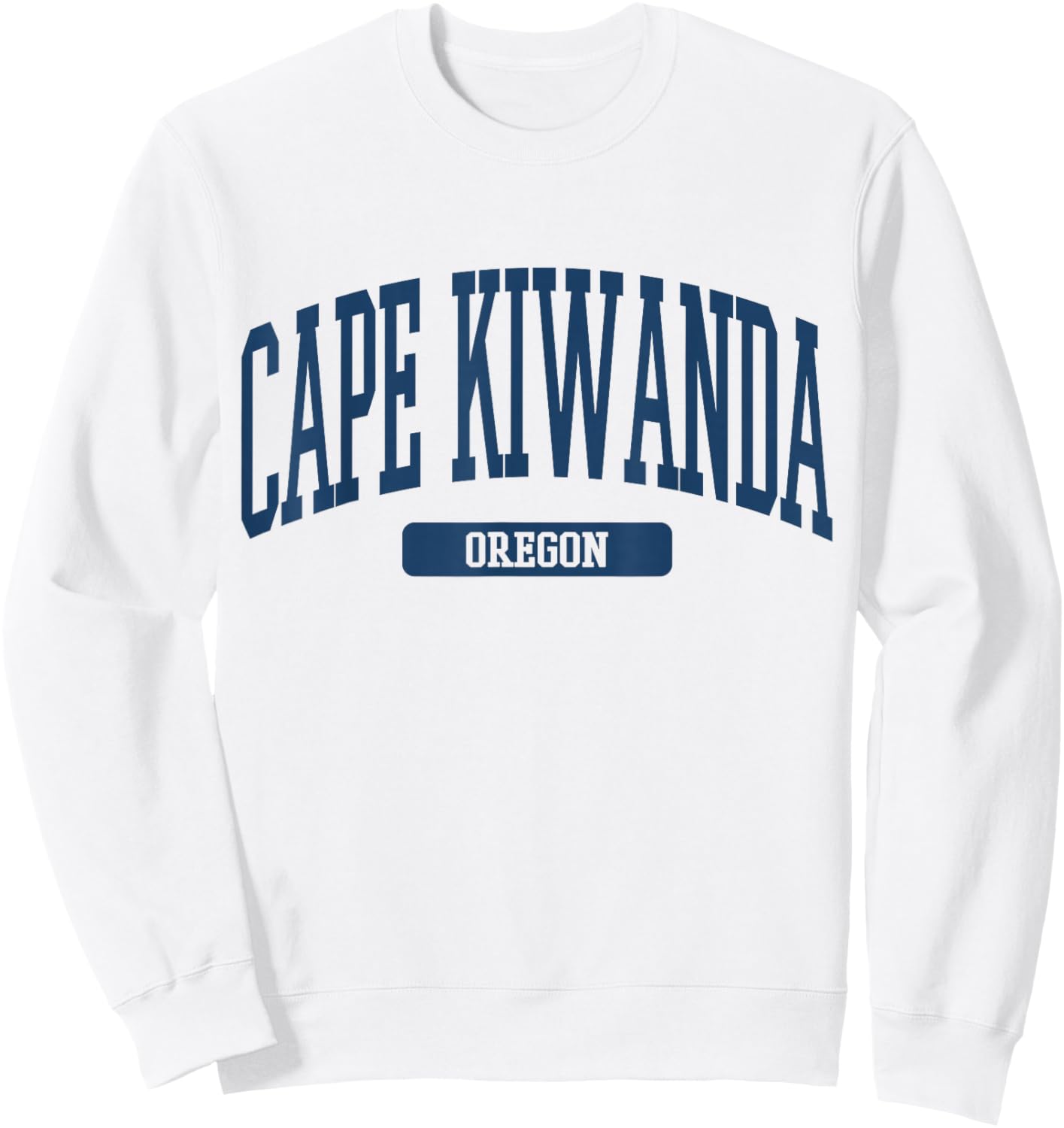 Cape Kiwanda Oregon Souvenir Beach Classic, Minimalist Sweatshirt - Sweatshirt | White