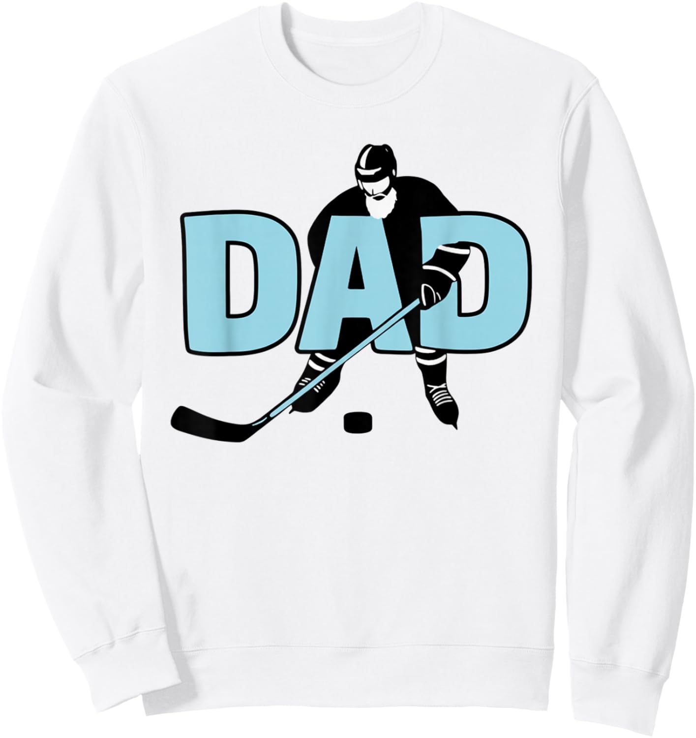 Ice Hockey Playing Dad Sweatshirt - Sweatshirt | White