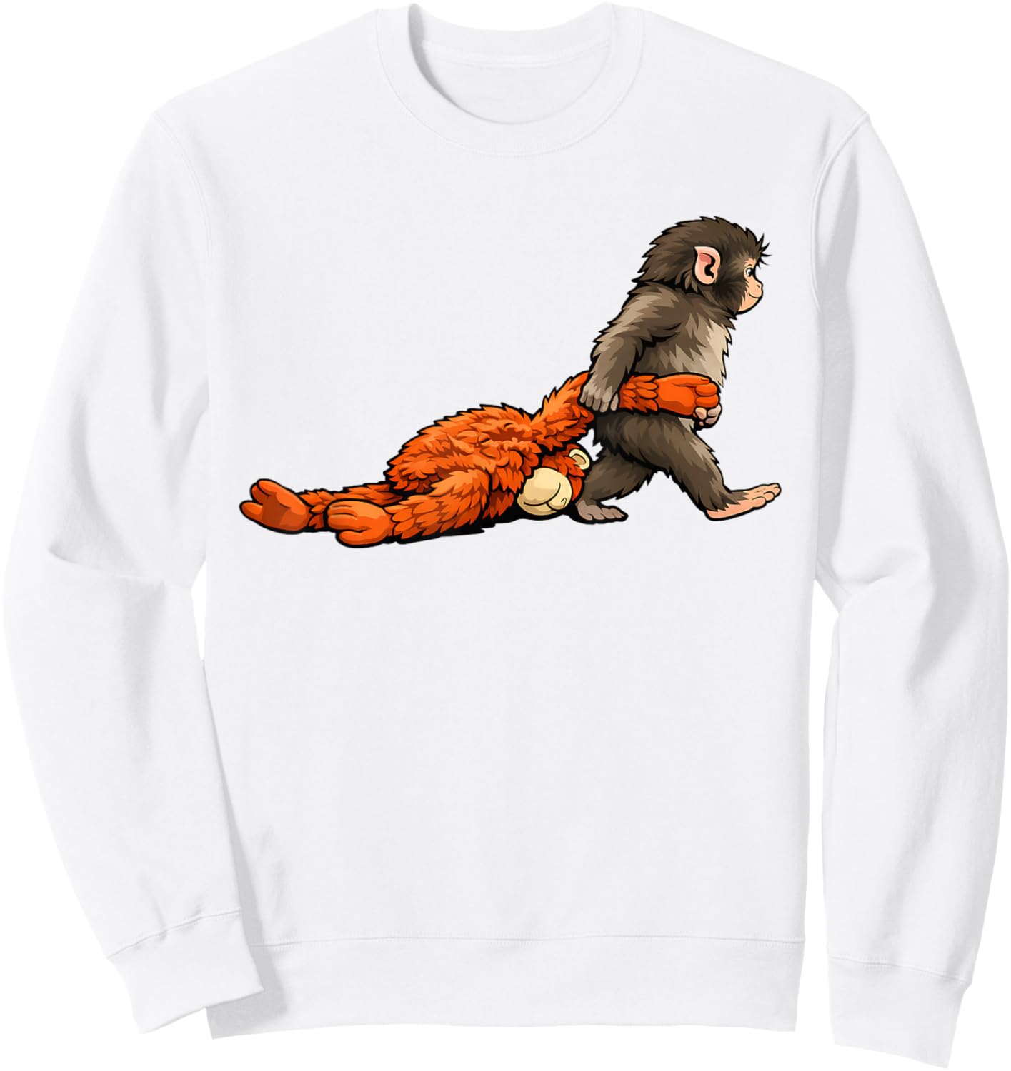 Monkey Punch Baby Shirt Little Punch Big Love Sweatshirt - Sweatshirt | White