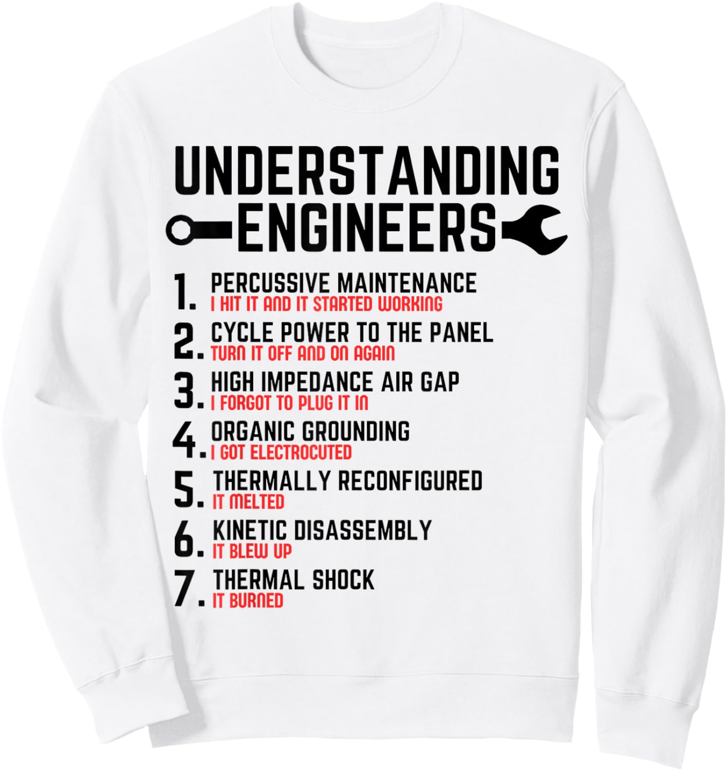 Understanding Engineers - Funny Sarcastic Engineering Sweatshirt - Sweatshirt | White