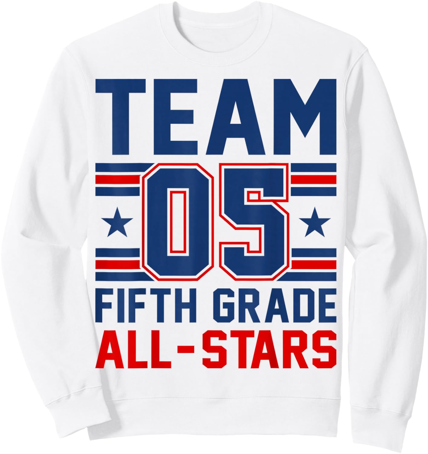 Kids Sports 05 Team Fifth Grade 5th Grade All Stars Jersey Sweatshirt - Sweatshirt | White