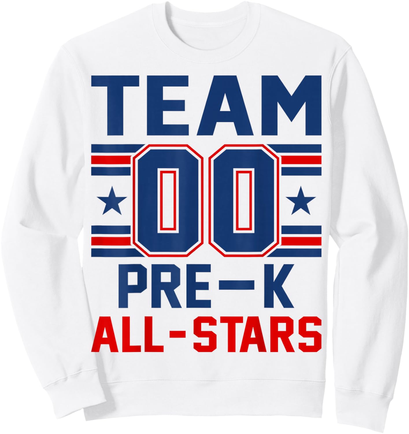 Kids Sports Preschool Team Pre-K All Stars Jersey Sweatshirt - Sweatshirt | White
