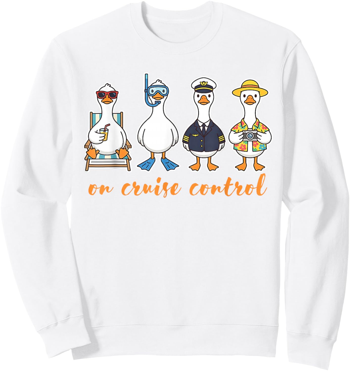 Cruise Trip Silly Goose Summer Vacation On Cruise A Control Sweatshirt - Sweatshirt | White