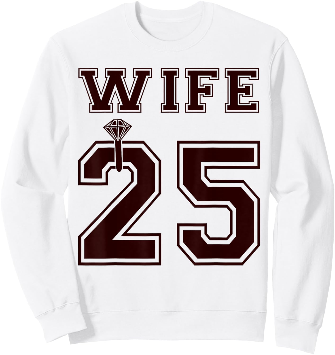 2025 Wife Husband Matching Engagement Party Honeymoon Sweatshirt - Sweatshirt | White