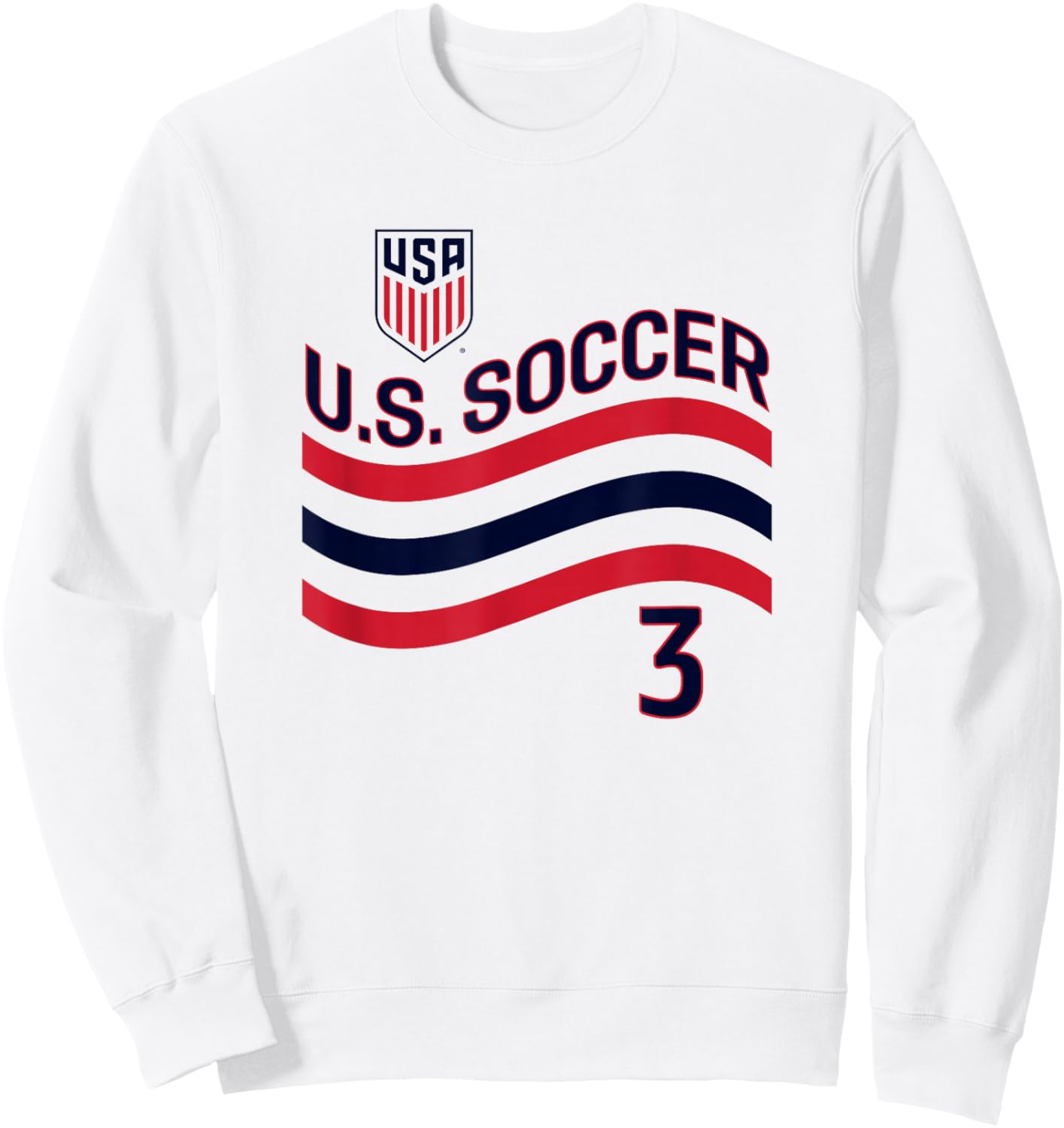 Chris Richards 3 White USMNT Officially Licensed Sweatshirt - Sweatshirt | White