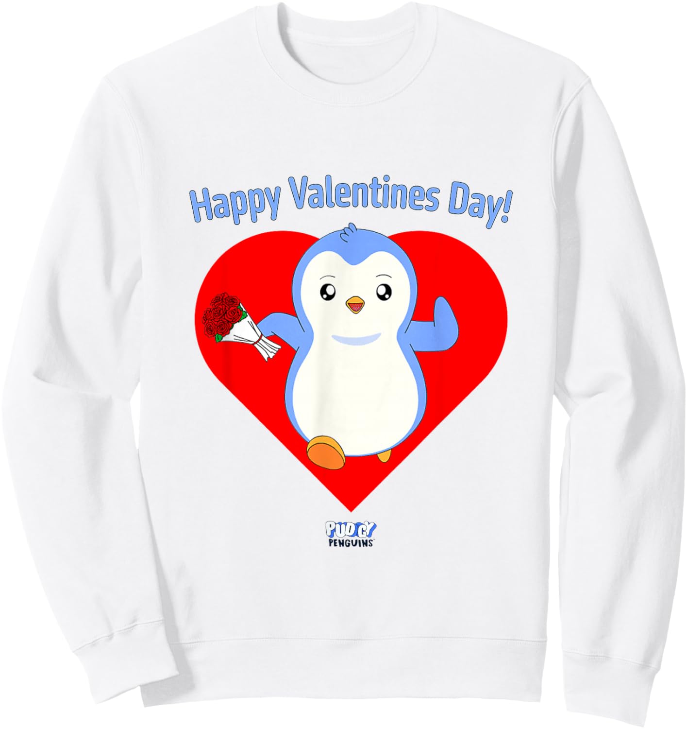 Official Pudgy Penguins Merch | It's Valentine's Day | Pengu Sweatshirt - Sweatshirt | White