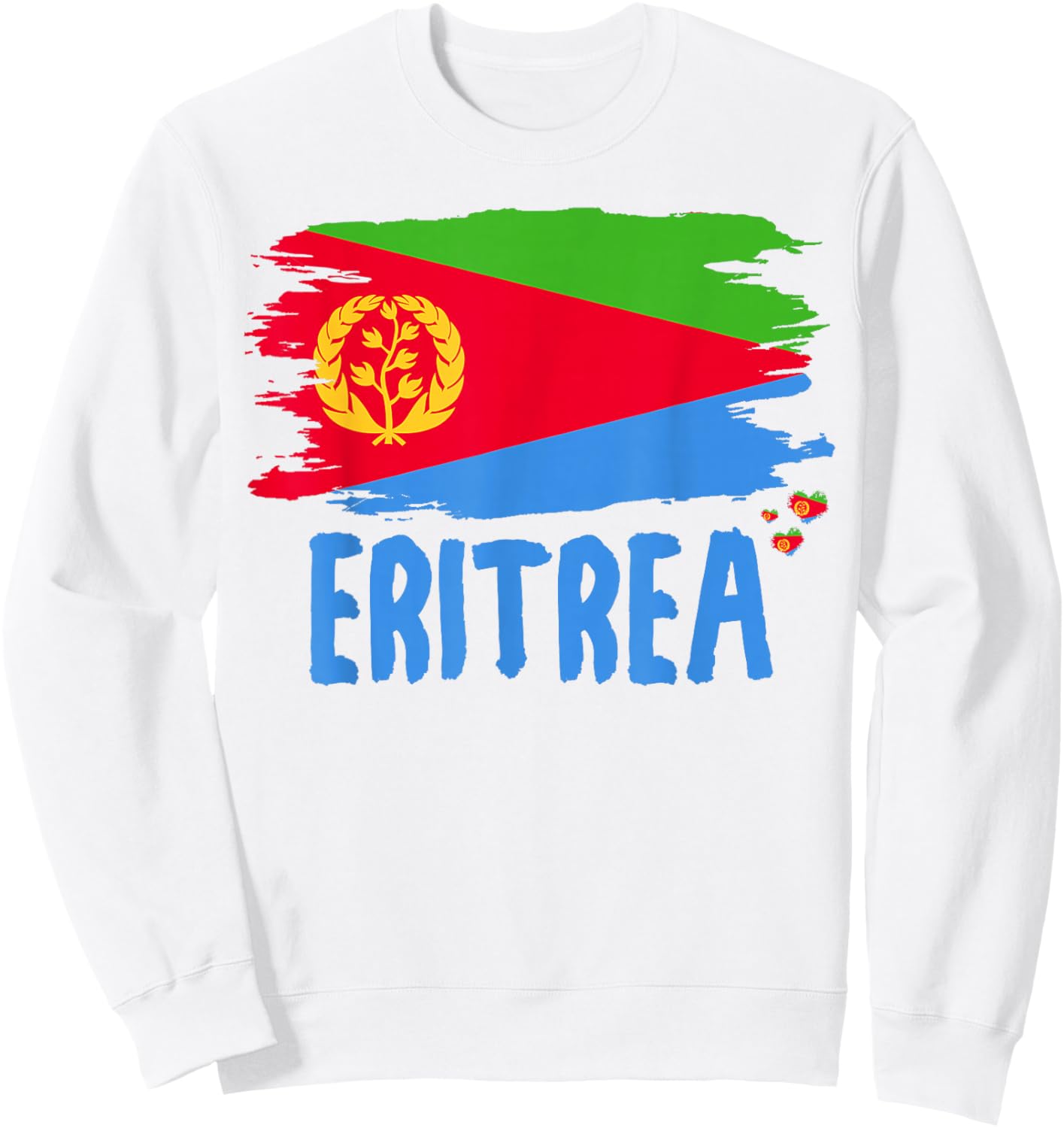 Eritrean Flag Outfit Idea & Eritrea Heritage Theme Sweatshirt - Sweatshirt | White