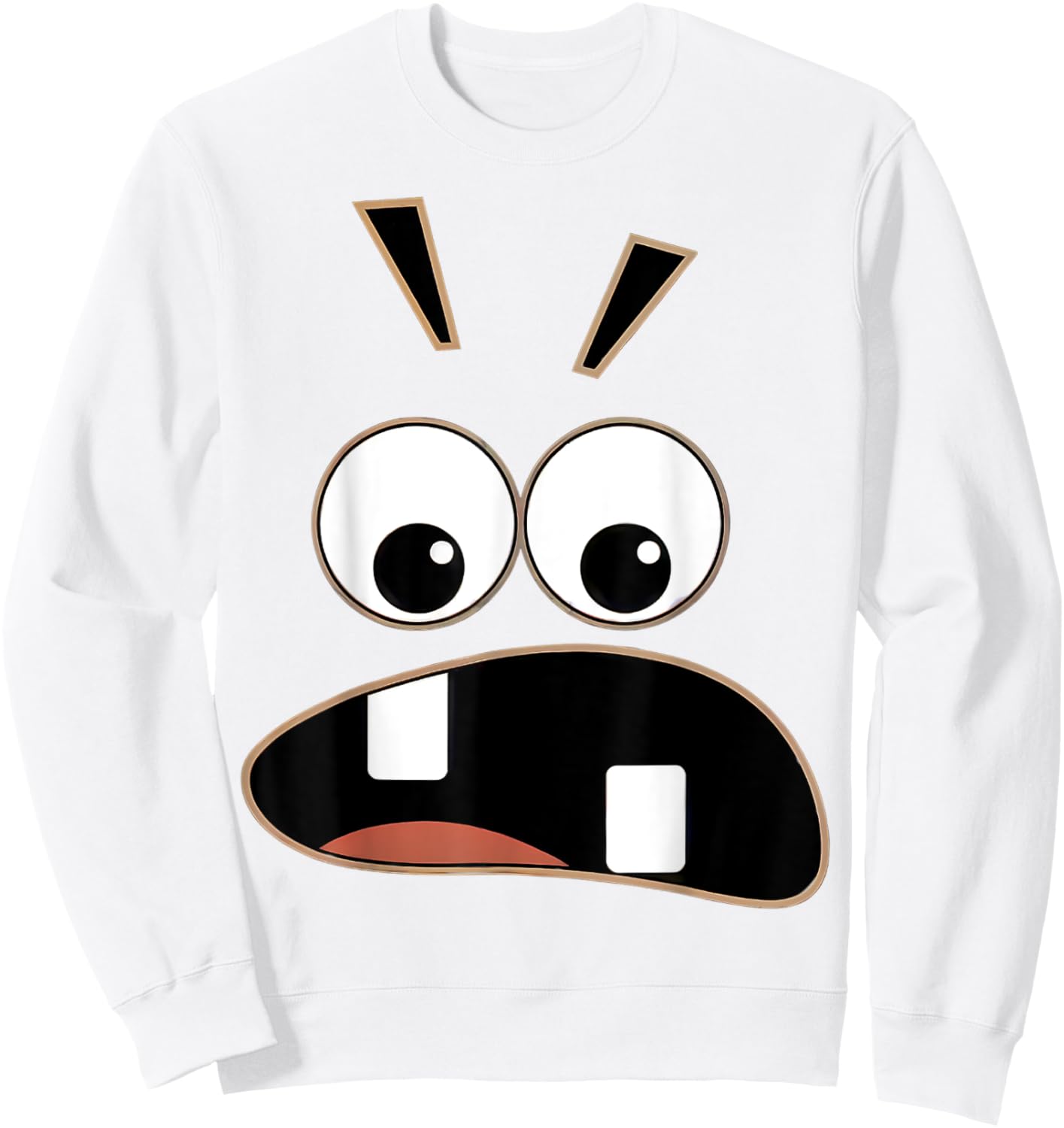 Funny Carrot Creepy Face Halloween costume Kids Men Women Sweatshirt - Sweatshirt | White