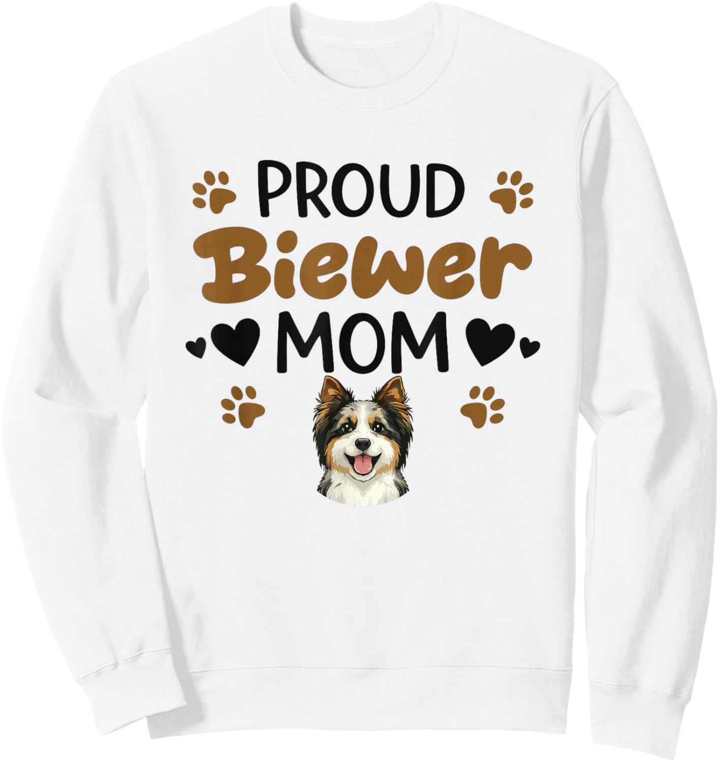 Fière Mère Biewer, Biewer Terrier Sweatshirt - Sweatshirt | White