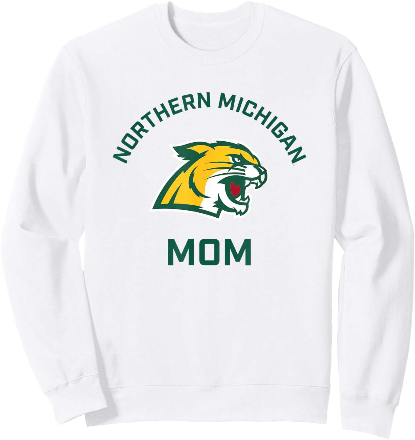 Northern Michigan University NMU Wildcats Arched Mom Sweatshirt - Sweatshirt | White