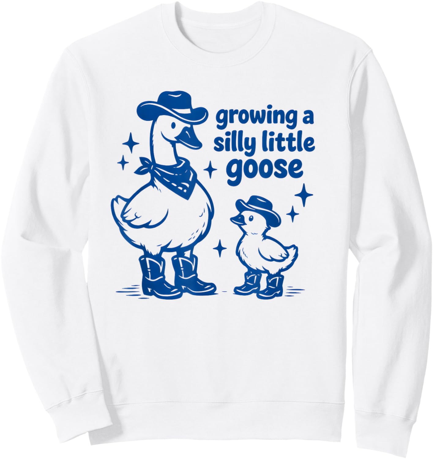 Growing A Silly Little Goose Pregnancy Announcement Sweatshirt - Sweatshirt | White