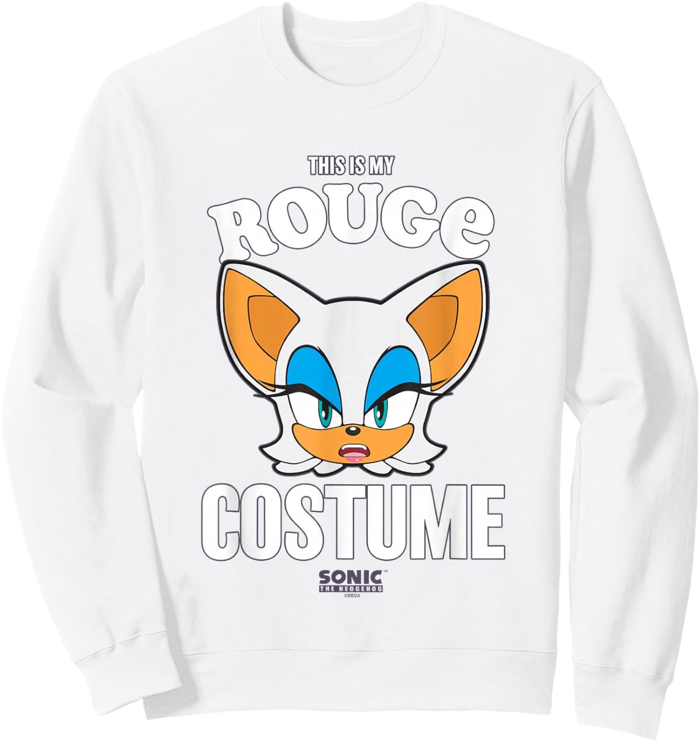 Sonic The Hedgehog Halloween This Is My Rouge Costume Sweatshirt - Sweatshirt | White