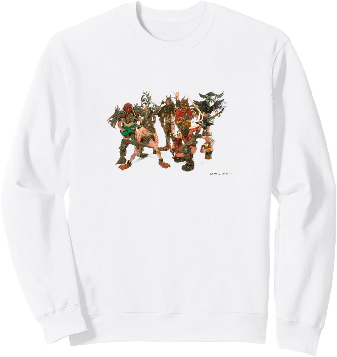 GWAR Heavy Metal Band by George DuBose Sweatshirt - Sweatshirt | White