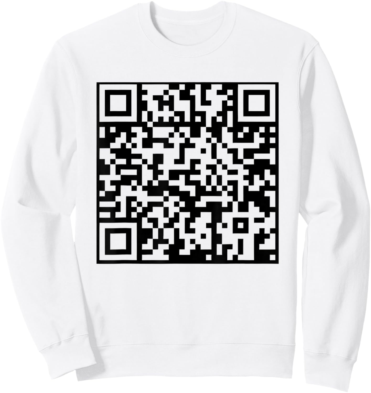 Funny QR President Trump Dance Code Sweatshirt - Sweatshirt | White