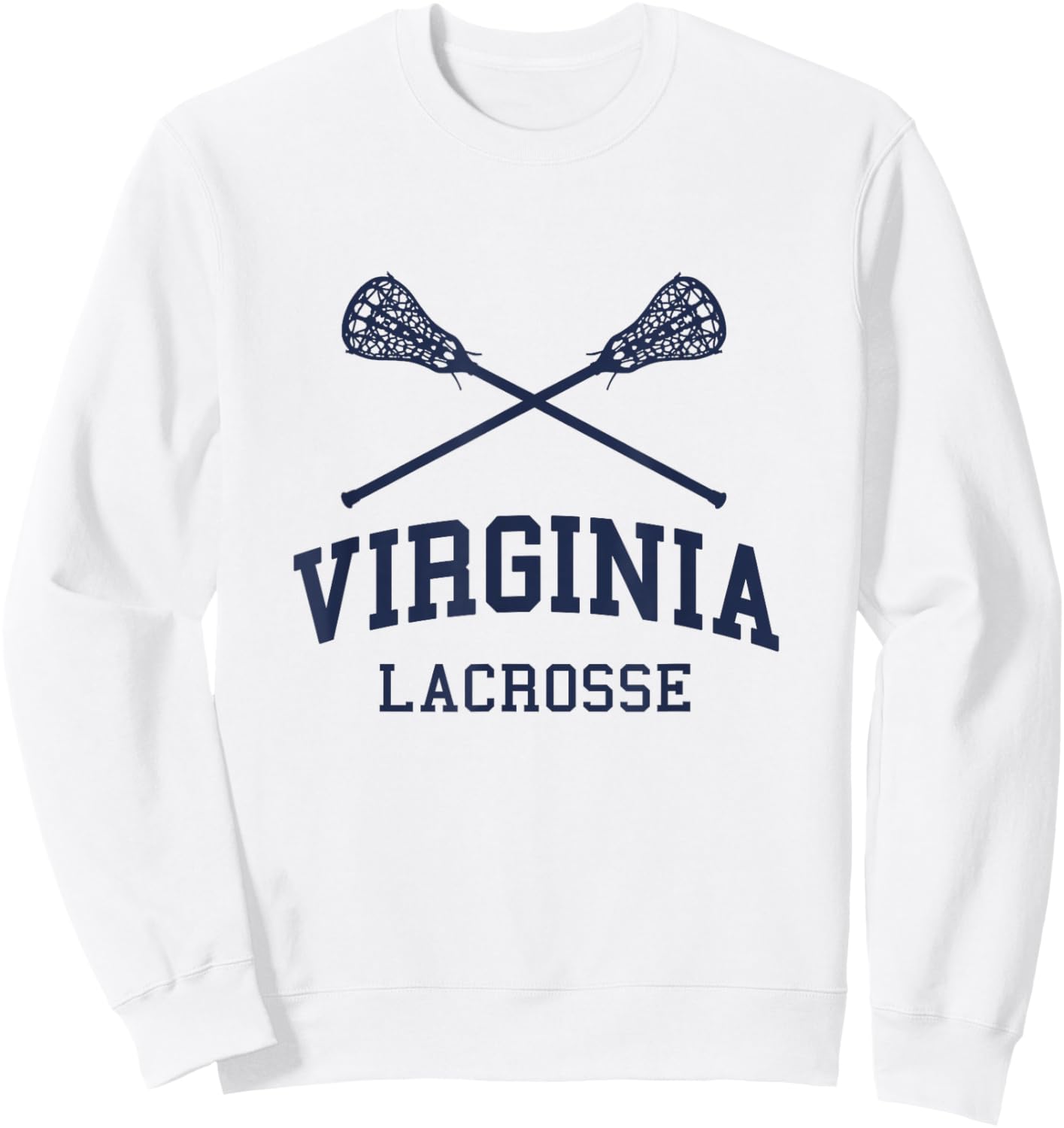 vintage virginia lacrosse Virginia Lacrosse Vintage LAX Weathered Sweatshirt - Sweatshirt | White