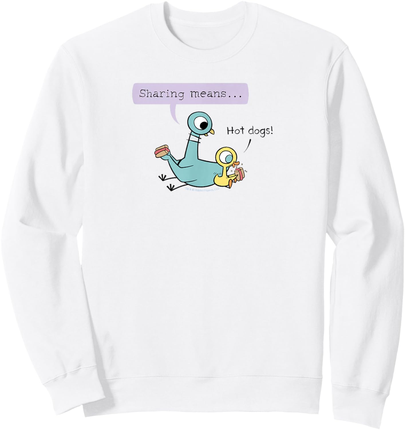 The Pigeon Sharing Means Sweatshirt - Sweatshirt | White