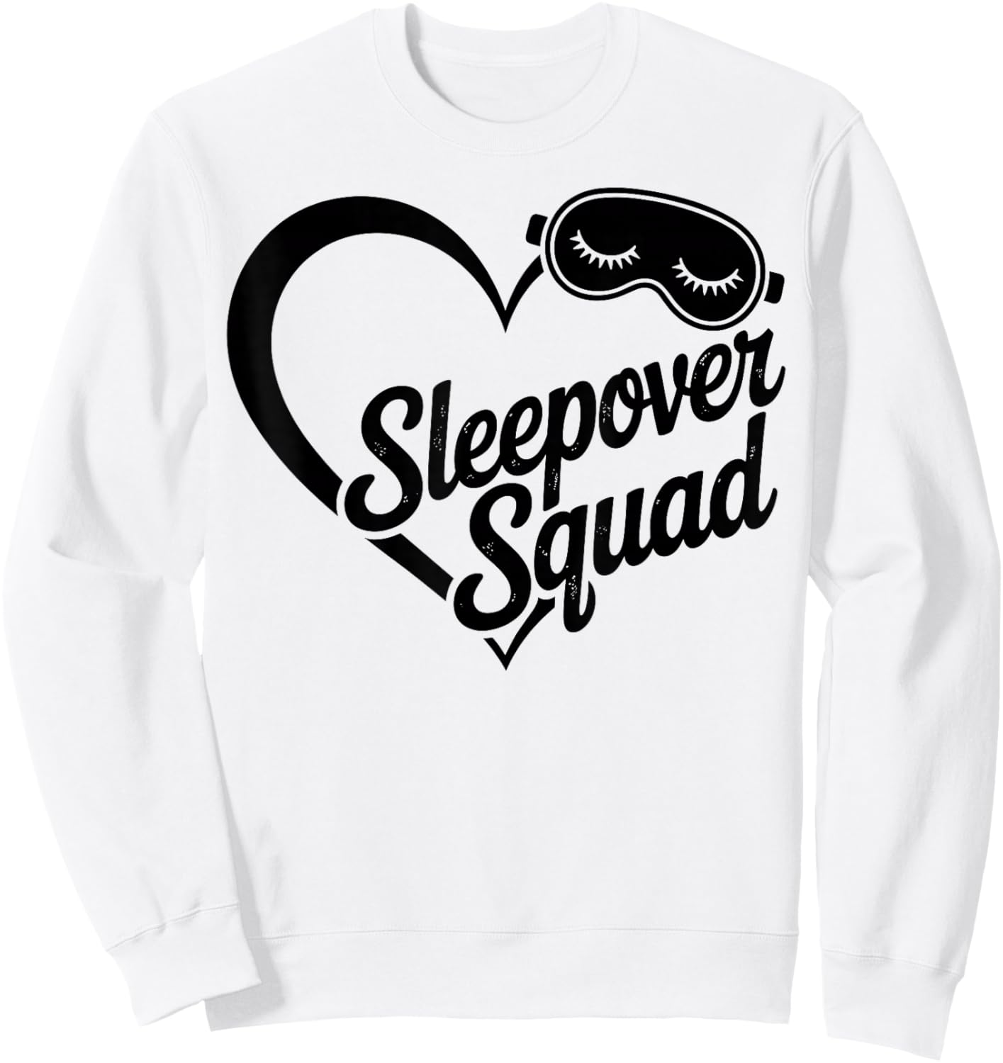 Sleepover Squad Heart Sweatshirt - Sweatshirt | White