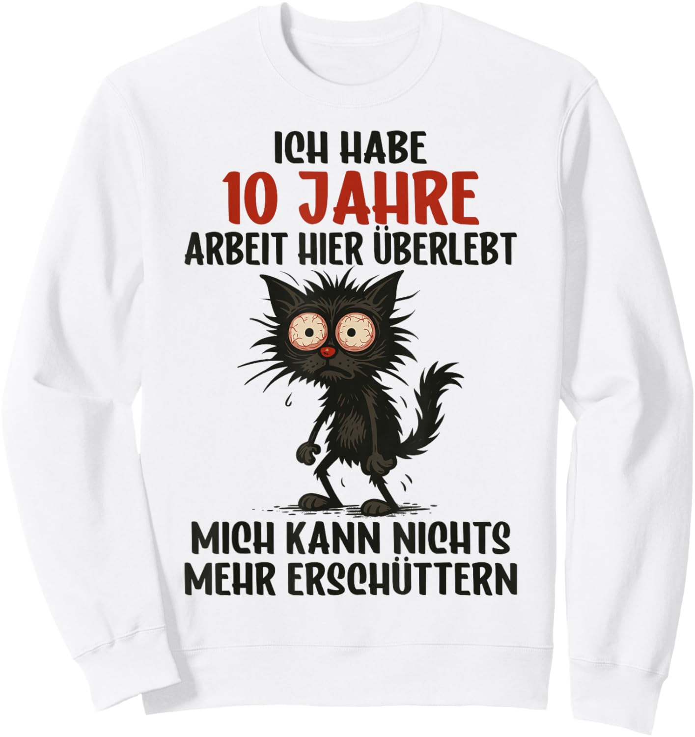 10 Year Company Anniversary Service Anniversary 10th Anniversary Work Sweatshirt - Sweatshirt | White