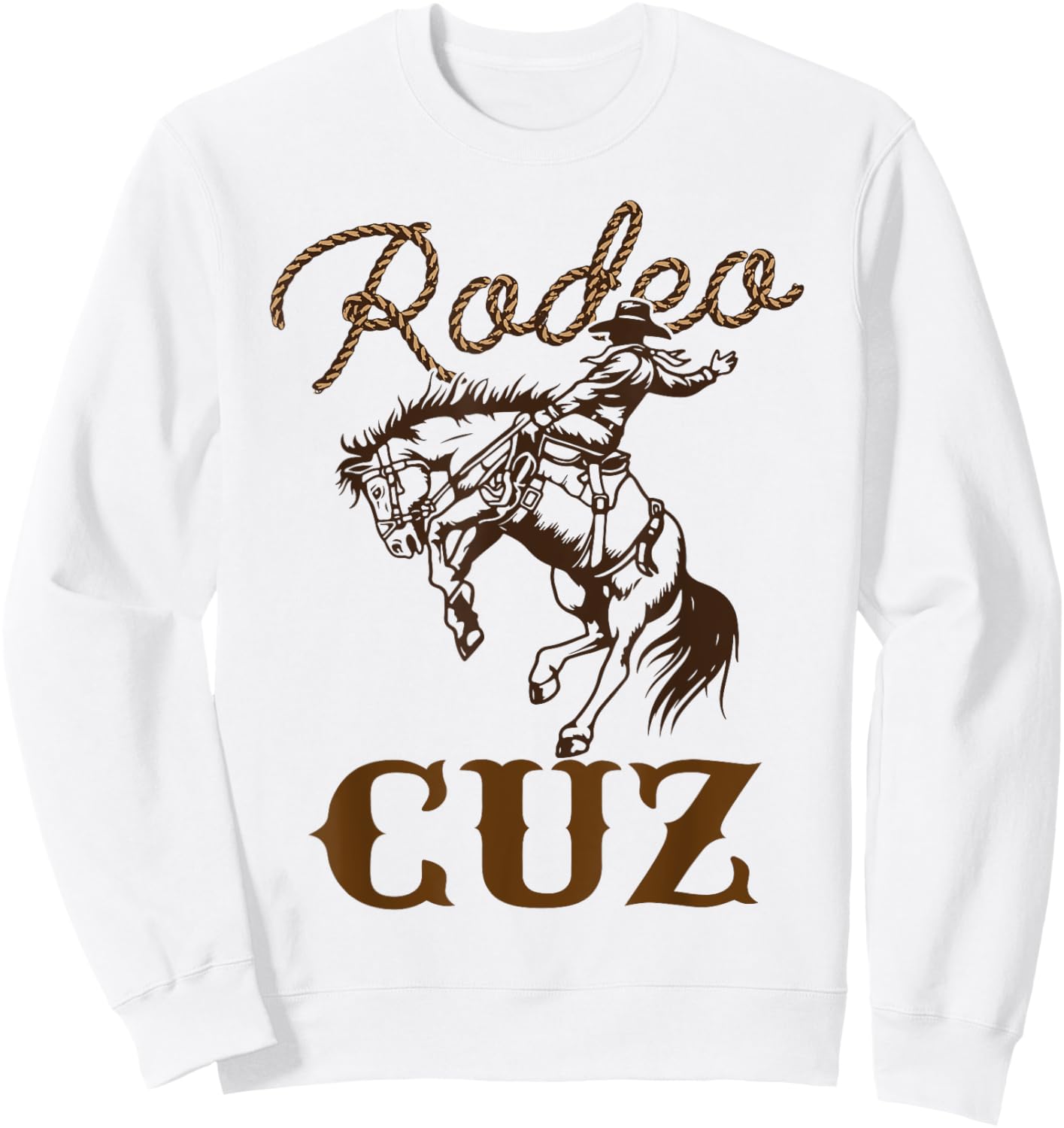 Cuz Birthday Cowboy Cowgirl Western Rodeo Cousin Bday Party Sweatshirt - Sweatshirt | White