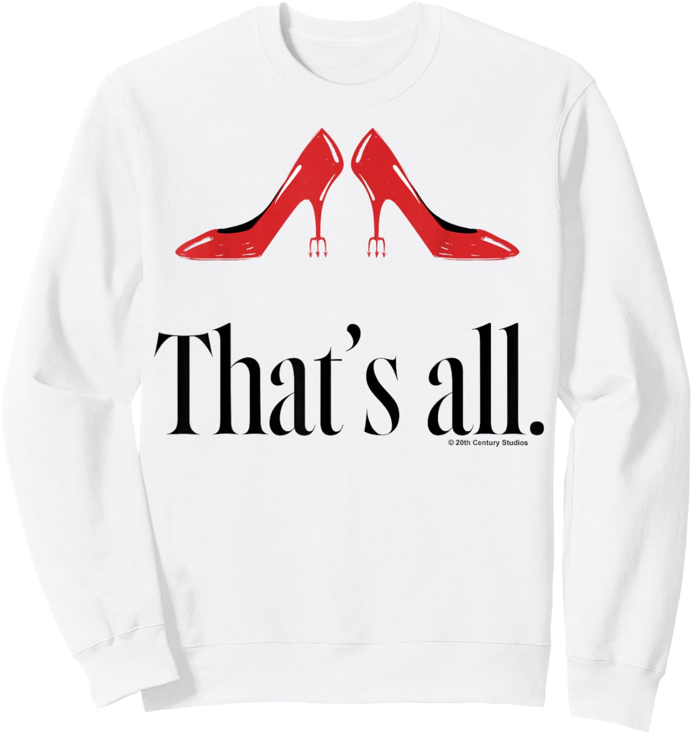 The Devil Wears Prada 2 That's All Red High Heel Pitchfork Sweatshirt - Sweatshirt | White